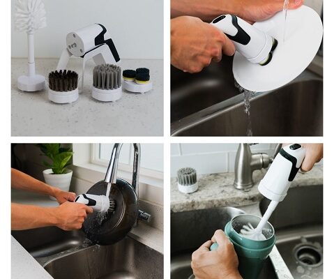 Goodpapa Multi-Function 4-in-1 All-Purpose Scrub Brush Makes Cleaning Easier!