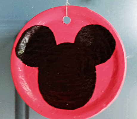 Mickey Mouse Hand-Painted Mason Jar Lid Ornaments