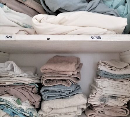 Cleaning Out, Organizing, and Downsizing the Linen Closet