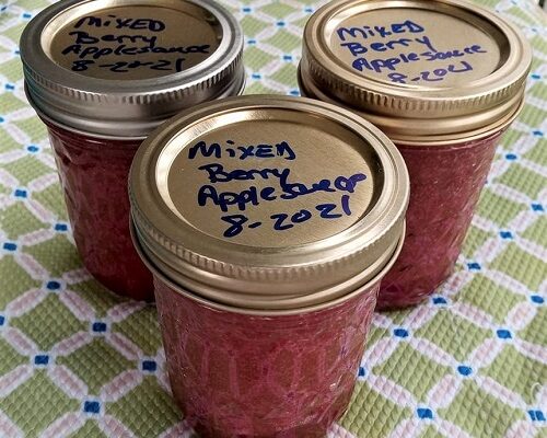 Home Canning Mixed Berry and Cherry Fruity Applesauce Recipe