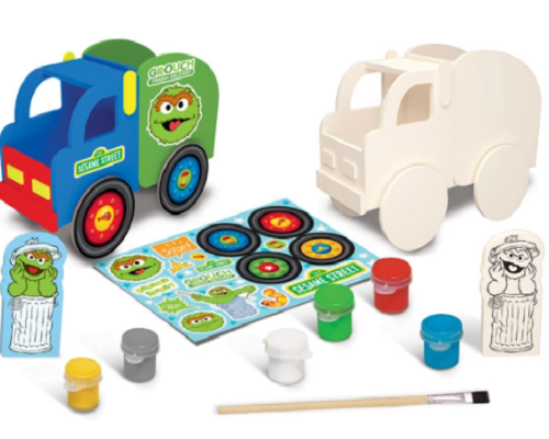 Sesame Street Garbage Truck Wood Paint Kit from Master Pieces