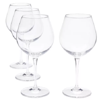 Food Network Napa Crystal Balloon Wine Glasses