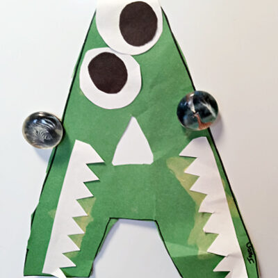 Preschool Kid’s Craft – A is for Alligator Paper Craft