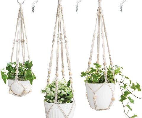 Macrame Indoor Plant Hangers an Easy Way to Display Houseplants