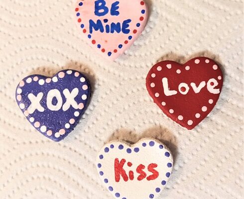 Craft Project – Valentine’s Day Conversation Heart Refrigerator Magnets