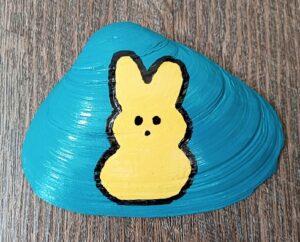 Easter Seashells Hand Painted Easter Bunny Peeps Seashells - The Classy Chics