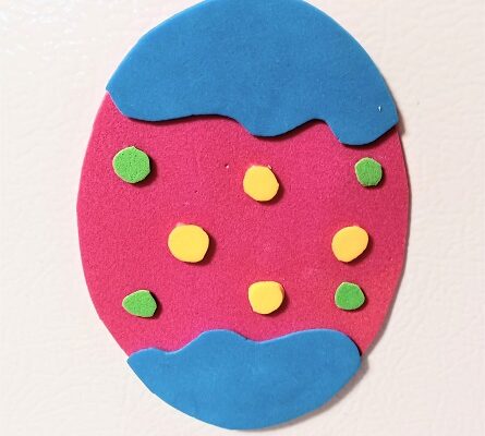 Foam Easter Egg Refrigerator Magnets Kid’s Craft Project