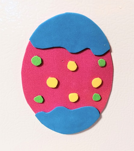 Foam Easter Egg Refrigerator Magnets Kid's Craft Project