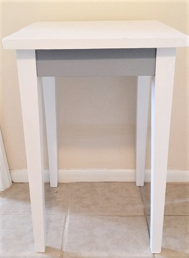 Upcycled Coastal End Table Woodworking Project - AFTER