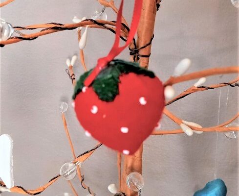 Handcrafted Felt Strawberry Ornaments