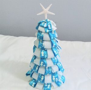 Hand-Crafted Ribbon Coastal Christmas Tree