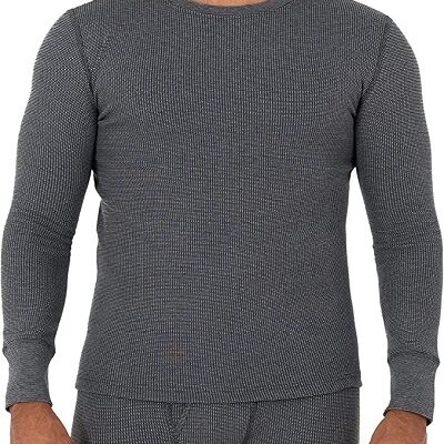 Fruit of the Loom Men’s Waffle Thermal Underwear Crew Top