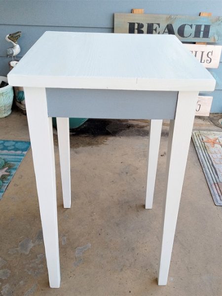 How to Refinish a Wood End Table - Coastal Cottage Beach Style