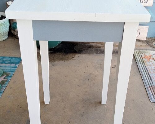 Refinished Wood End Table – Coastal Cottage Style