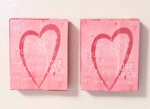 Dollar Tree Tumbling Tower Blocks Valentine's Day Refrigerator Magnets