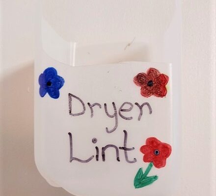 Dryer Lint Catch-All Made from Plastic Milk Jug