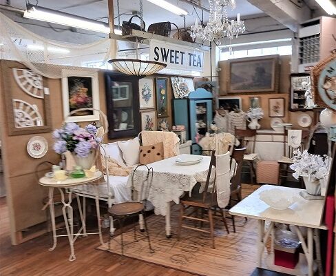 Shopping at the Olde Factory Antiques and Crafts Store