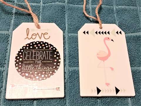 How to Paint and Decorate Wood Tags for Farmhouse Tiered Trays