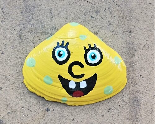 Hand Painted SpongeBob SquarePants Seashell Party Favors