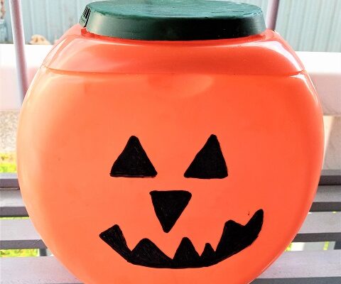 Halloween Jack ‘o Lantern Tide Laundry Pods Container