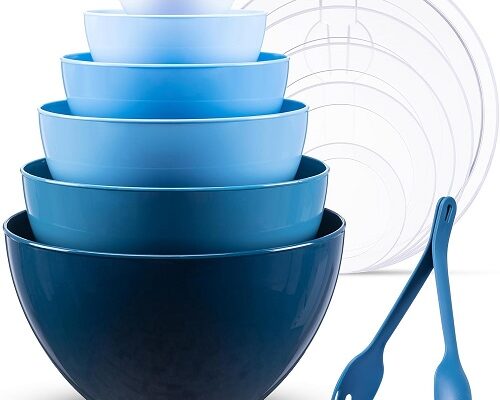 LUXEAR Space-Saving Mixing Bowls Set with Lids