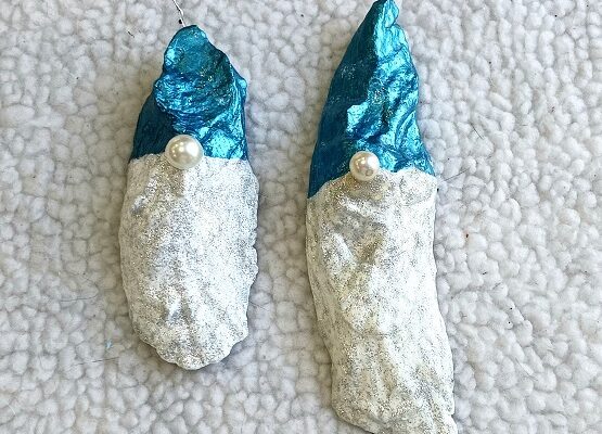 Oyster Shell Seashell Gnome Christmas Ornaments