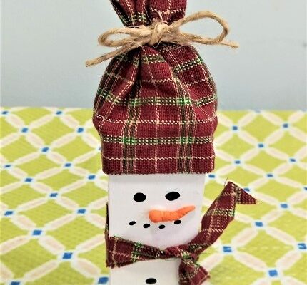 Painted Wood Snowman Christmas Ornaments