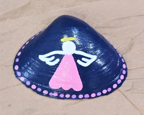 Hand Painted Angel Seashell Christmas Decorations