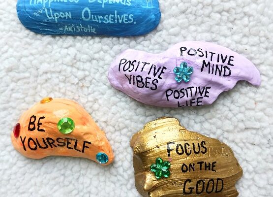 Postive Affirmations Painted Seashells