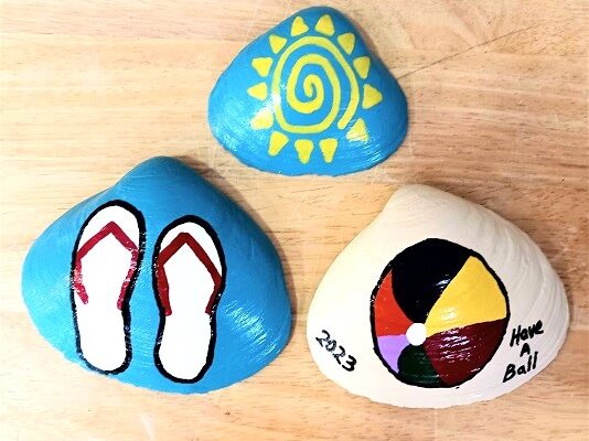 10 Hand Painted Beach Themed Seashells for Summer