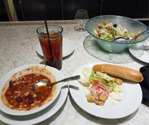 Olive Garden Soup and Salad with Breadsticks