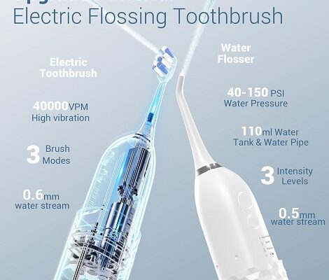 MarchPower Cordless Electric Toothbrush with Water Flosser