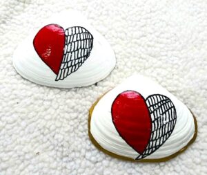 Hand-Painted Loved One Memorial Clam Shell Seahell Designs