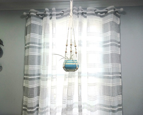 Coastal Beach Cottage Sheer Window Curtains