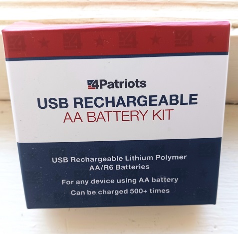 4Patriots USB Rechargeable AA Lithium Batteries