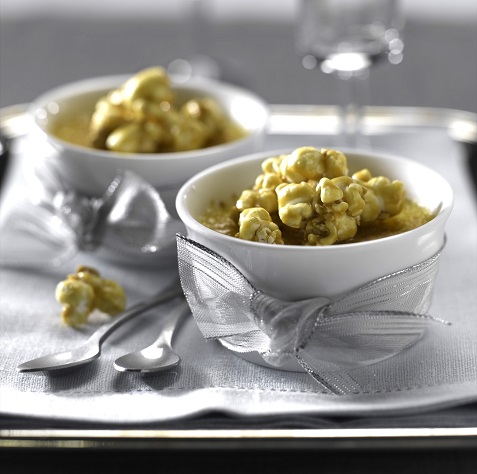 Crème Brulee with Caramel Popcorn Recipe