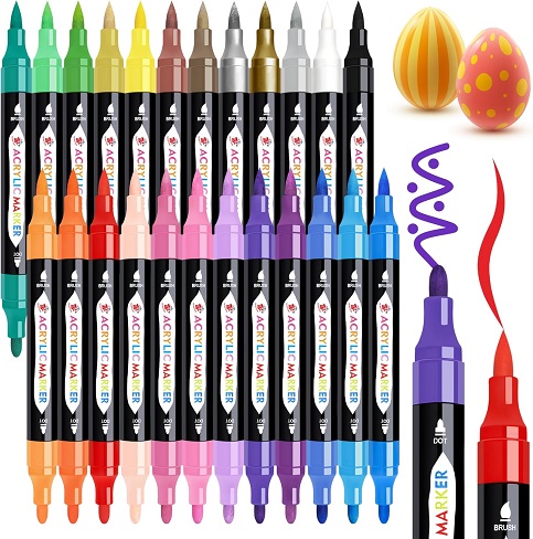 TBC Dual Tip, Waterproof, Non-Toxic Acrylic Paint Markers