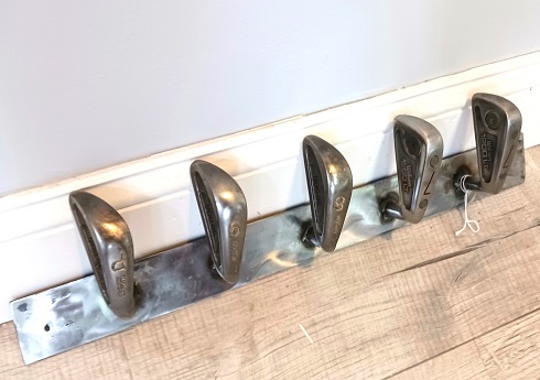 Metal Golf Club Coat Rack Wall Hooks