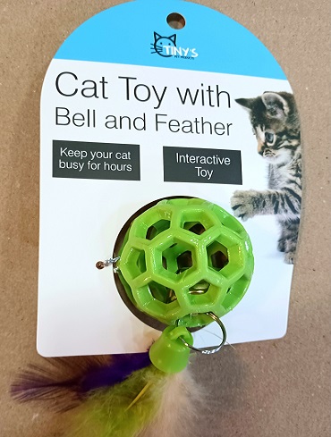 Interactive Cat Toy with Bell and Feathers
