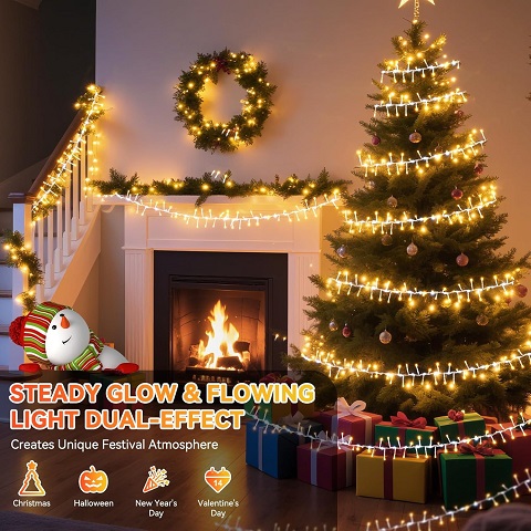 Marchpower Indoor Outdoor Cluster Christmas Lights String