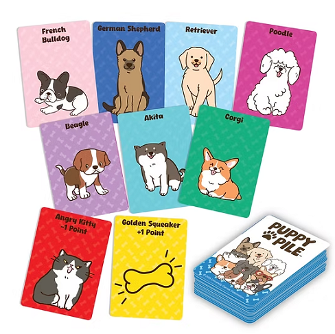 Puppy Pile Card Game by University Games
