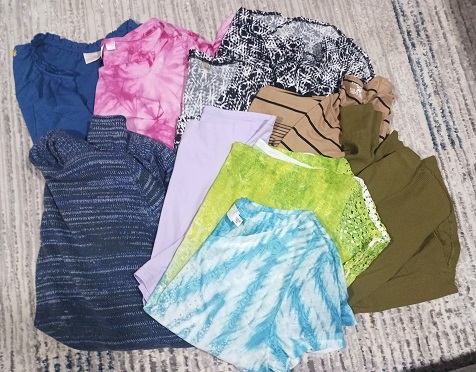 8 Beautiful Tops and a Cardigan Sweater Thrifted for Under $50