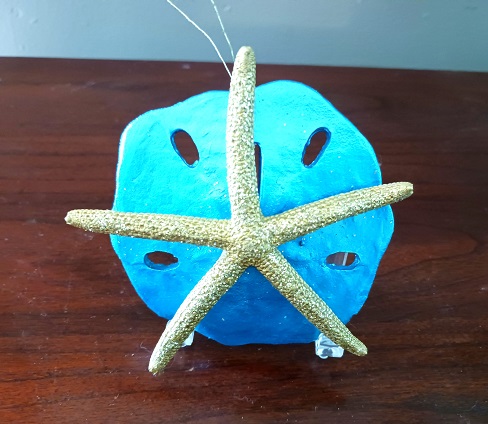 Hand Painted Sand Dollar and Starfish Christmas Tree Ornaments
