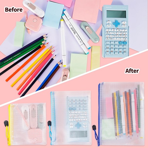 Mesh Zipper Storage Bags - Home Organization