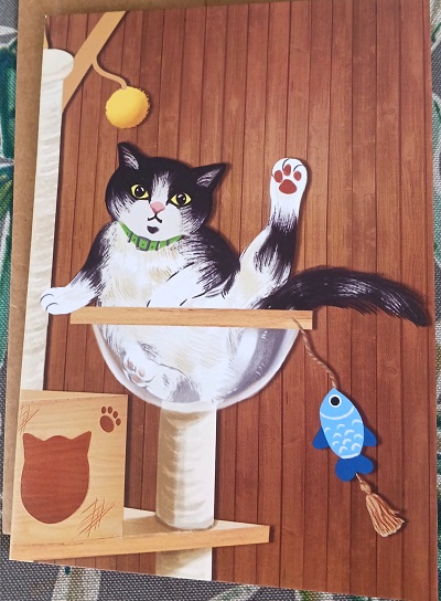 Cat Tree Pop Up Greeting Card for Pet Lovers