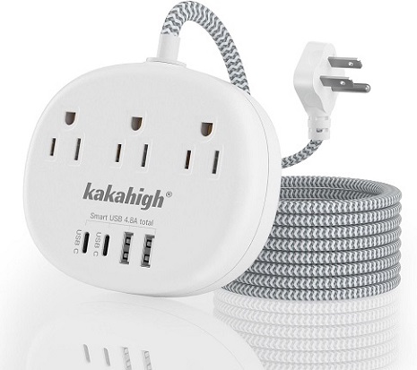 10 ft. Extension Cord with AC Outlets and USB Charging Ports
