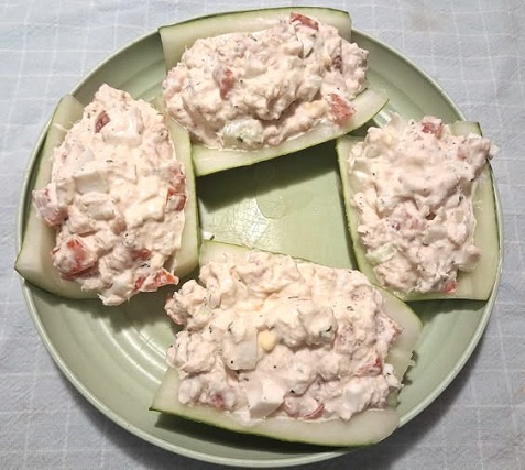 Cucumber Tuna Salad Boats Recipe