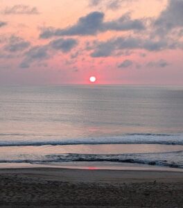 Beautiful Sunrise Over the Atlantic Ocean in North Carolina